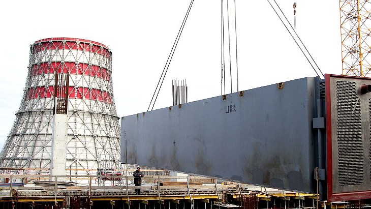 Turbine island installation work under way at BREST-OD-300