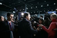 Barroso talking to the press