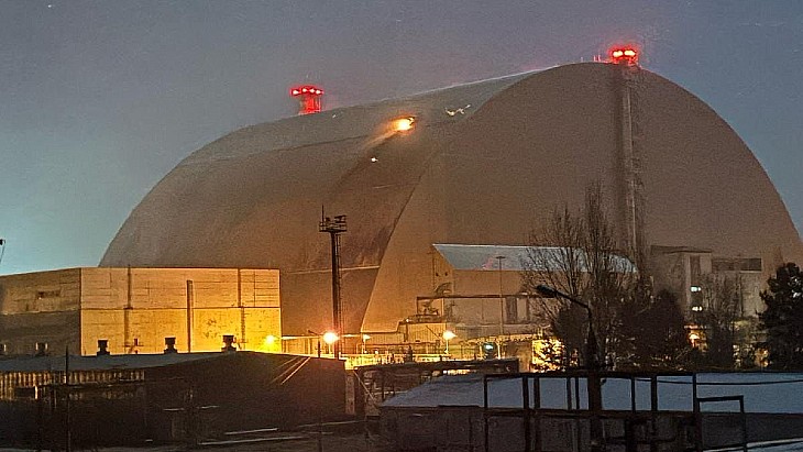 Chernobyl's protective shelter damaged 'by drone strike'