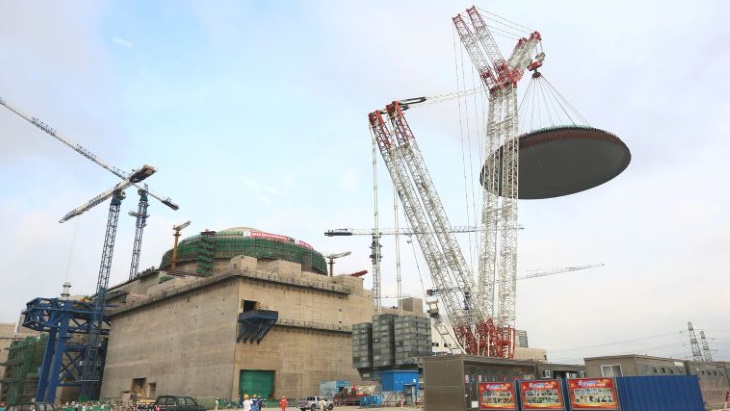 Second Hualong One at Fuqing gets its outer dome