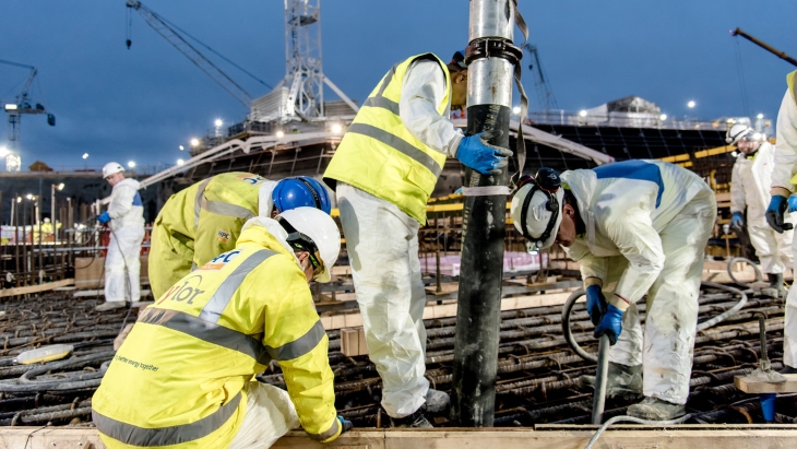 Major concrete pour at Hinkley Point C