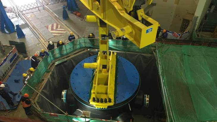 Reactor vessel in place at Hongyanhe 6