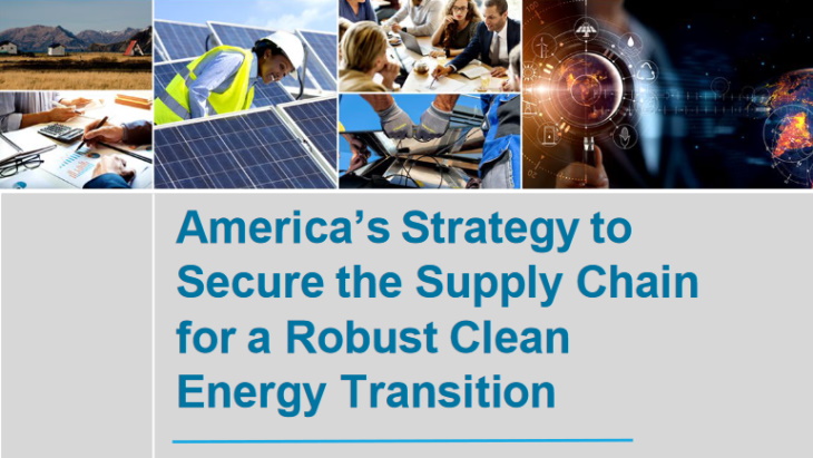 US DOE sets out supply chain strategy