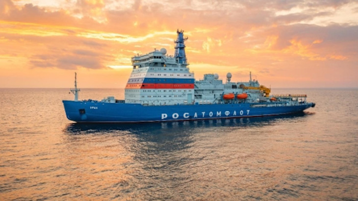 Ceremony held for icebreaker <em>Ural&#39;s</em>&nbsp;first wor<em>k</em>ing journey