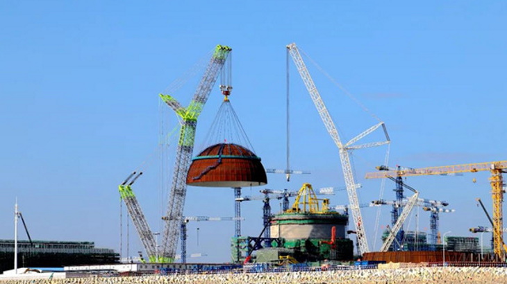 Inner dome installed at first Zhangzhou Hualong One